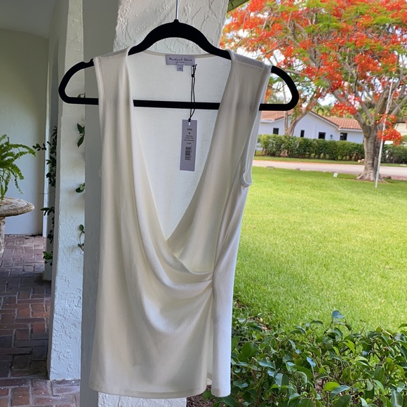 Michael Stars Sleeveless Surplice Tank-sz.-med. - Picture 2 of 14